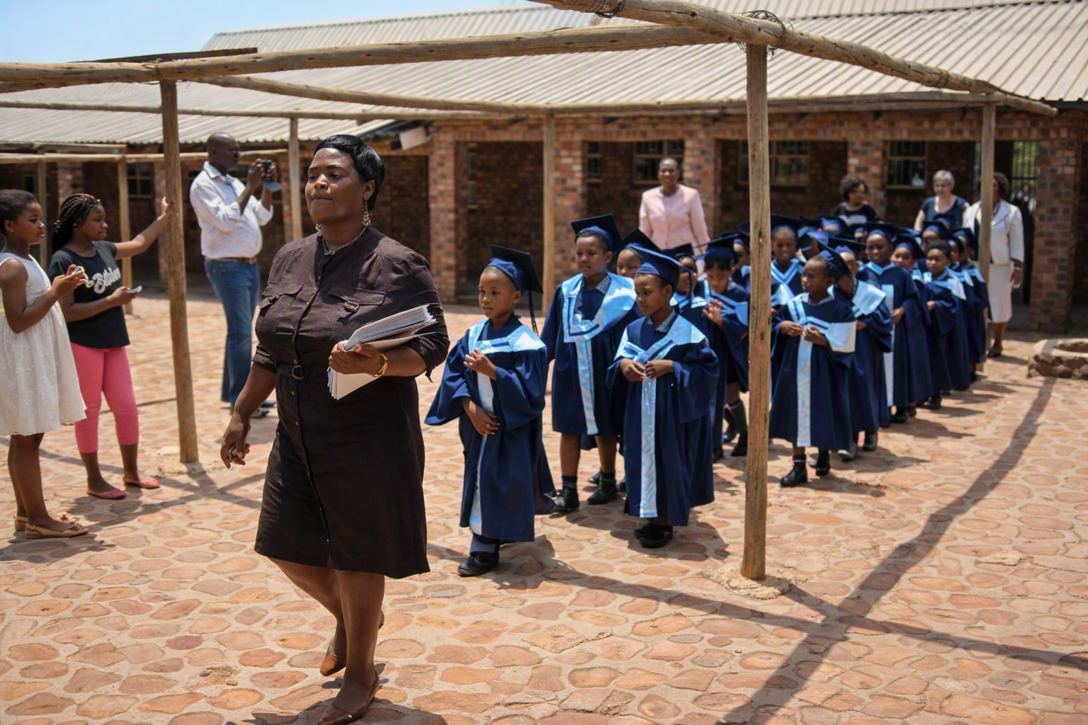Elementary students learning